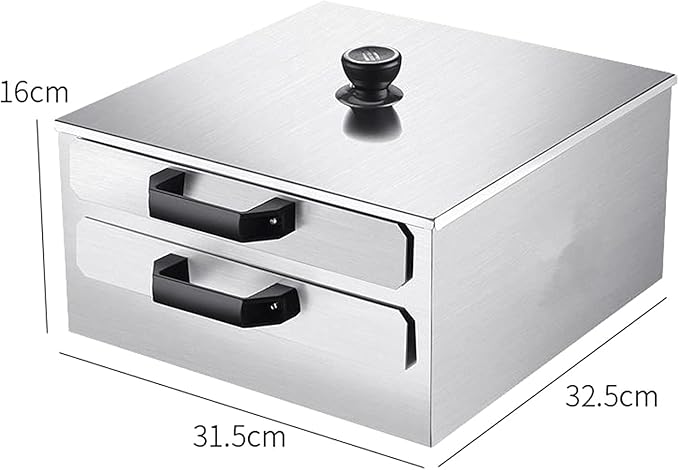 AIZYR Rice Noodles Steamer - 2-Layer Rice Noodle Rolls Maker Cantonese Cuisine Roll Cooker with 304 Stainless Steel Trays for Vegetables Seafood