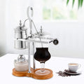 LOYALHEARTDY Vintage Siphon Coffee Maker Belgian Luxury Syphon Coffee Machine with Royal Family Temperament Silver Retro Royal Family Balance Siphon Coffee Maker Siphon Brewer Vintage Coffee Pot