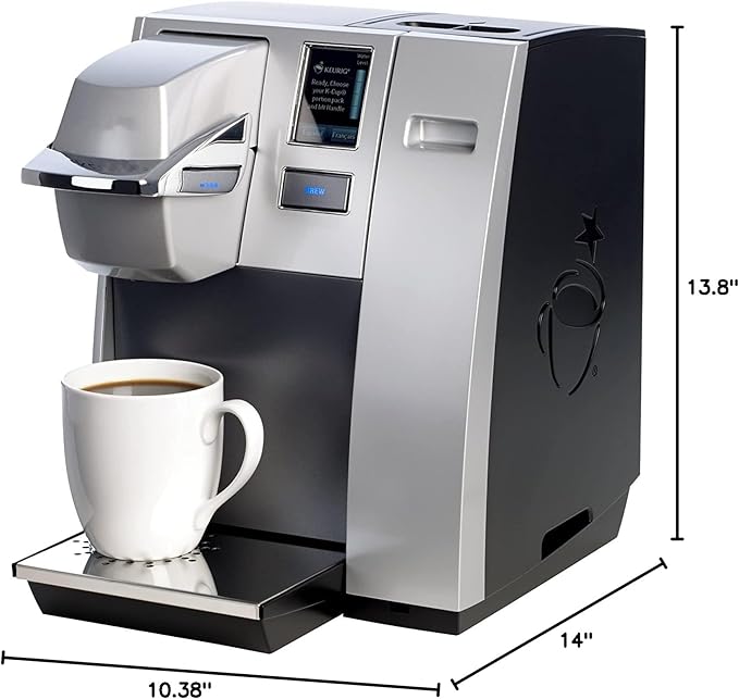 Office Pro Commercial Coffee Maker Single Serve K-Cup Pod Coffee Brewer Silver Extra Large 90 Oz. Water Reservoir