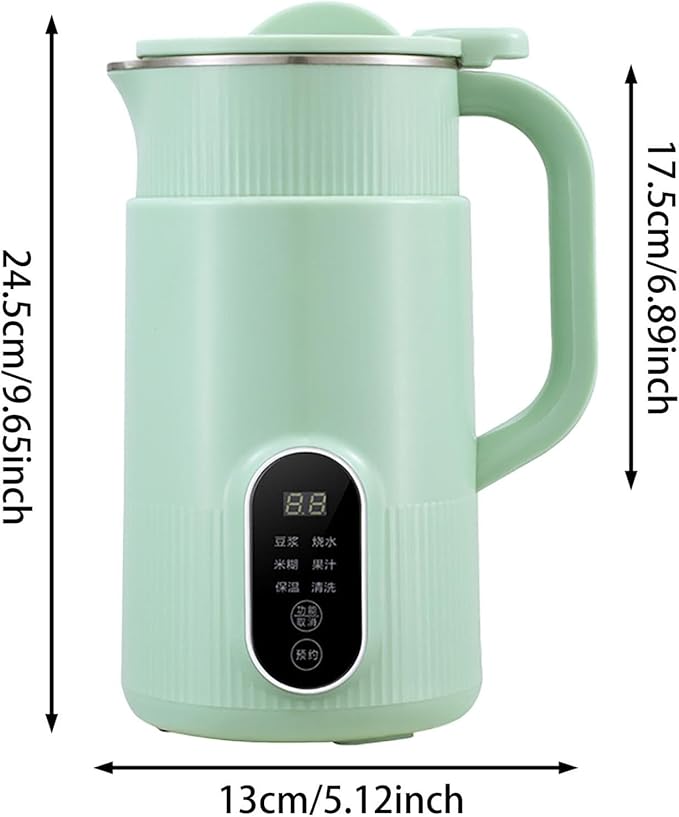 Automatic Nut Milk Maker Soya Milk Maker Milk Maker With Delayed Start Heating Self-Cleaning Oven Function Milk Dispenser for Homemade Milk Oatmeal Soya Milk. (1 pc)