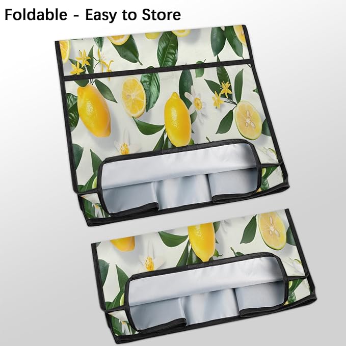 cfpolar Kitchen Aid Mixer Cover Compatible with 6-8 Quarts Yellow Lemon Flower Stand Mixer Cover Kitchen Aid Mixers Accessories Appliance Organizer Bag Dust Covers with Zipper Pocket