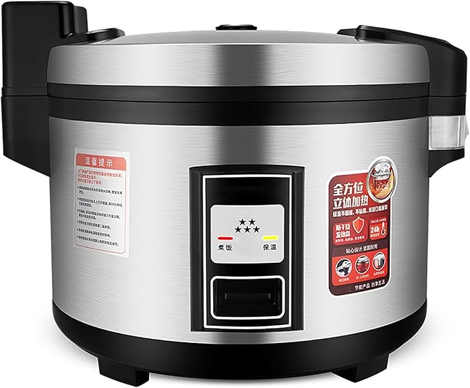 Large Commercial Rice Cookerwith Nonstick Inner PotFast Cooking and 24-Hour Keep Warmfor RestaurantsHotels and Catering for 10-50 People Rice Cooker13L-1350W13L-1350W