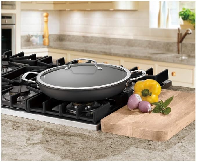 Cuisinart Contour Hard Anodized 12-Inch Everyday Pan with CoverBlack