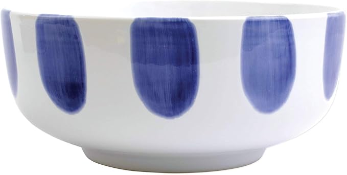 VIETRI Viva Santorini Collection Italian Dinnerware Sets (Dot Footed Serving Bowl)
