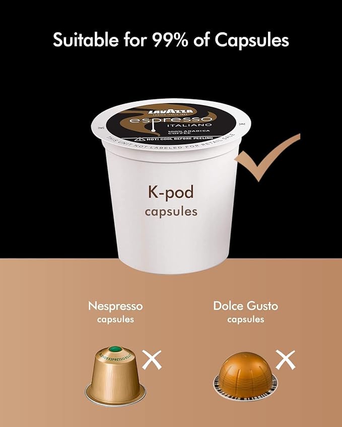 Single Serve Coffee Maker 3-in-1 Pod Ground Coffee &amp Loose Leaf Tea Brewer Fast Brew White Coffee Machine with 1.5L Water Tank Compact One Cup Coffee Maker for Home Office Travel