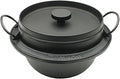 Iwachu 410-719 Japanese Cast Iron Gohan Nabe Rice Cooker Black