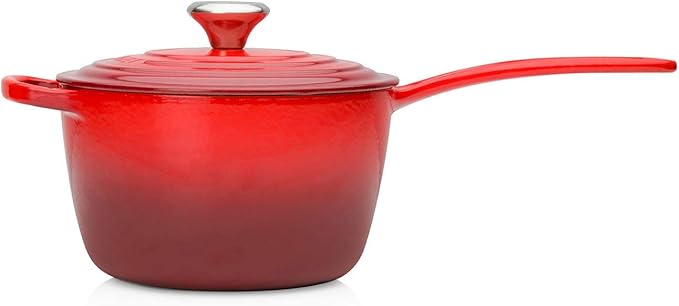 Le Creuset 5 Piece Enameled Cast-Iron SS Knob Condo Cookware Set (Cerise)