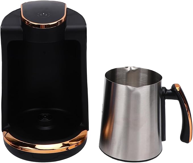 Yosoo Single Cup Turkish Coffee Machine 550W Design Compact Portable Turkish Coffee Maker with 250ML Capacity Intense Flavor Quick Heating for Home Office Traveling Camping (US Plug 110V)