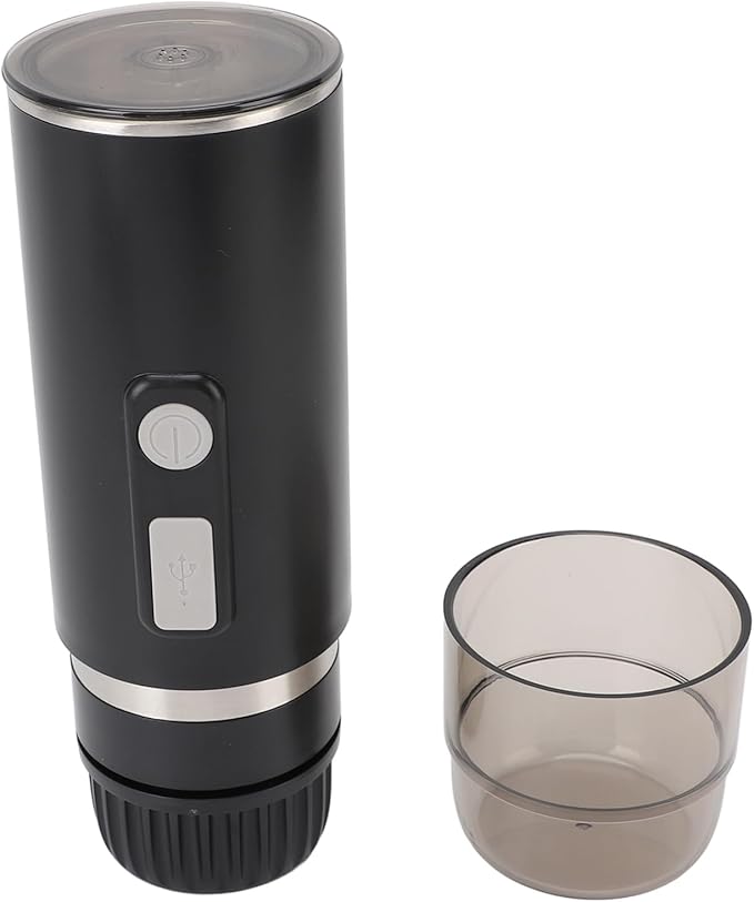 Jiawu Portable Espresso Maker Rechargeable 800mAh Battery Electric Coffee Machine for Ground Coffee Capsules Car Charger Included with Travel Camping Office Home Use