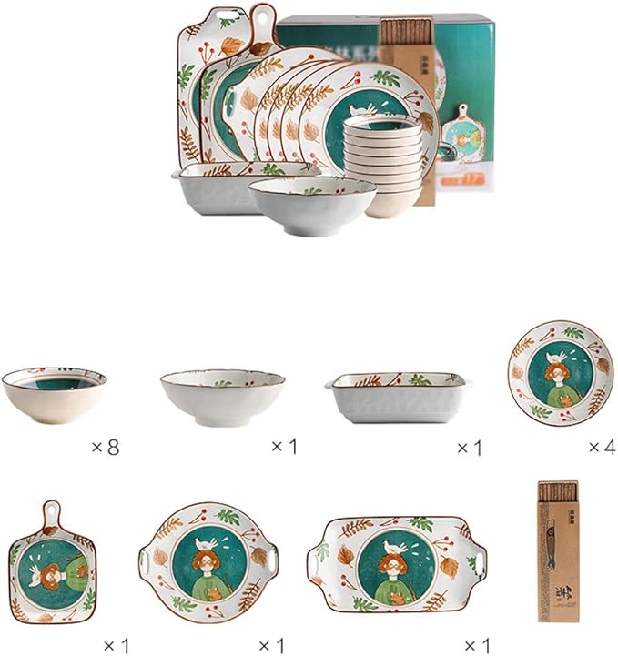 Elegant Dinnerware Set Dinner Plates Bowls Set Creativity Reactive Glaze Dinnerware Set Plates Dishes Bowls Gift Idea For Any OccasionD