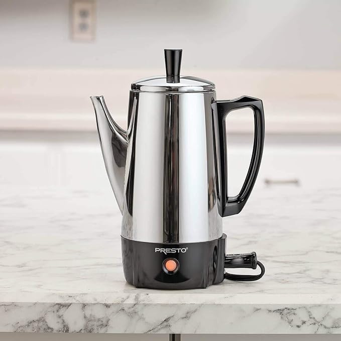 Presto 12 Cup Stainless Steel Coffee Maker Chrome