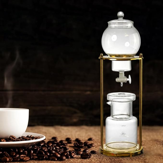 Ice Drip Coffee Pot Dripper Bottle Iced Coffee Maker 600ml for Camping