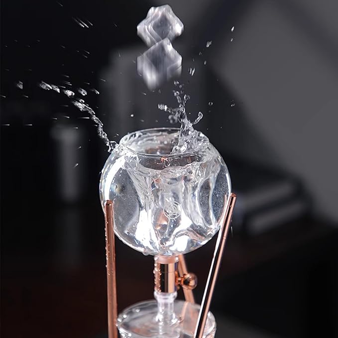 Cold Brew Drip Tower Ice Coffee Maker with Slow Drip Technology Stainless Steel Frame and 500ml Borosilicate Glass Pot for Coffee Lover Makes 3-5 Cups