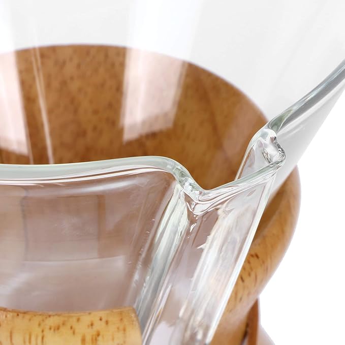Glass Coffee Maker Coffee Maker Filter Coffee Pot Coffee Drip Pot Reusable for Home Office(600ml)
