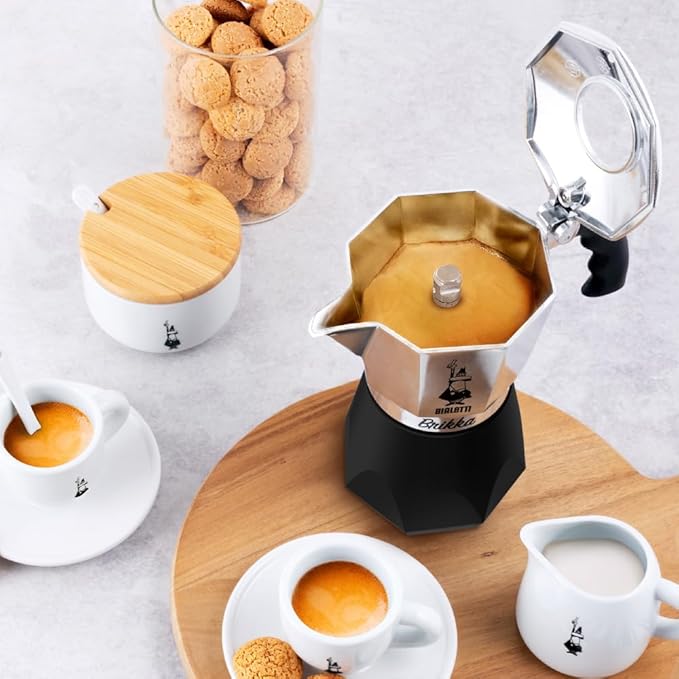 Bialetti Bricca NEW 4 Cup Open Fire Type (Coffee Maker Espresso Makinetta)