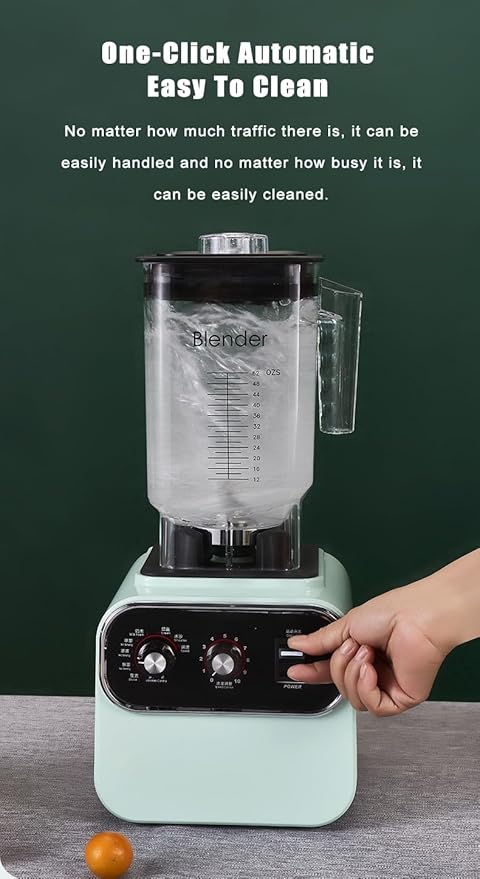 Professional Smoothie Blender 2L Commercial Smoothie Maker 1600W Power Motor 10 Speeds and 4 Dimensional Spoiler Function Can Make Smoothies Milkshakes Soy Milk Juice and More