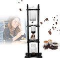Coffee Maker Cold Brew Machine2L Large Capacity Glass Slow Drip Technology Ice Drip Coffee Pot with Adjustable ValveManual Glass Dutch Coffee Dripper Ice Drip Coffee Tower for Cafes Bars Clubs
