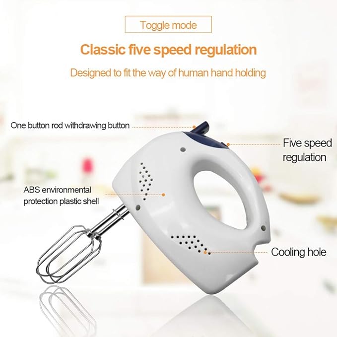 Multifunctional Electric Hand-held Blender 5-Speed Cream Blender Kitchen Baking Tools