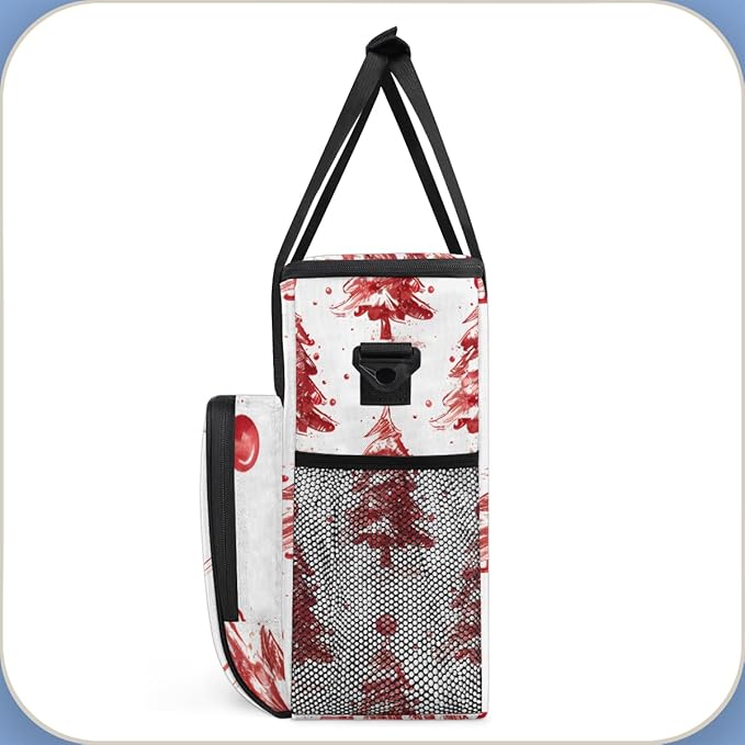 Fantastic Tree Xmas Coffee Maker Carrying Bag Portable Travel Storage Tote Bag Compatible with K-Mini or K-Mini Plus Single Serve Coffee Brewer Carrying Case with Multiple Pockets &amp Shoulder Str