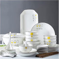 Dinnerware Set Dinner Party Tableware Service Set 36PCS Ceramic Dinnerware Set Bone China Tableware Dishes Plates Ceramic Combination Dinner Service Set Porcelaine Servic