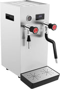 Commercial Steam Milk Foam Machine 8L Full-Automatic Boiling Water Frothing Machine Stainless Steel Coffee Machine with 360° Steam Wand &amp LED Display for Coffee Shops Home