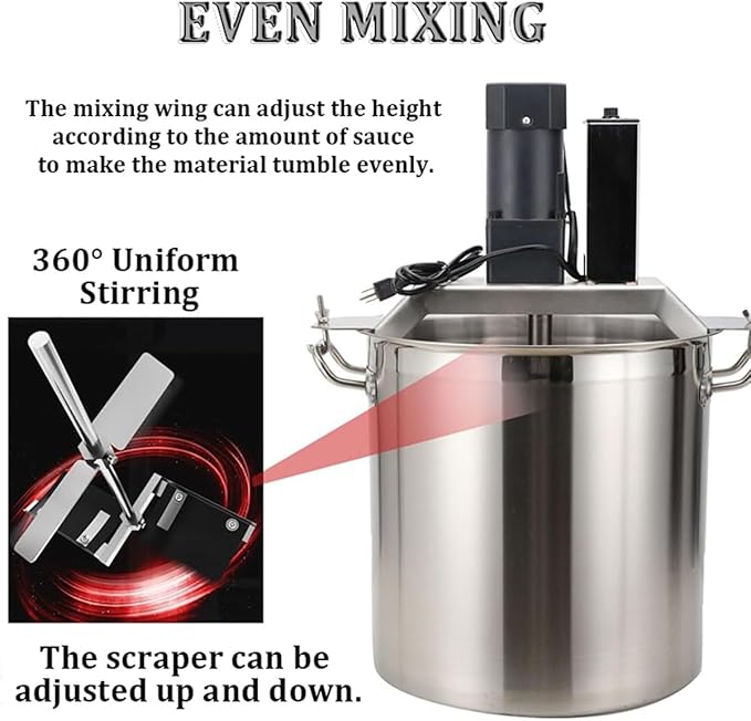 Fully Automatic Stainless Steel Food Blender for Soups &amp Hot Pot Seasonings Adjustable Speed High-Efficiency Stirring Perfect for Quick Meal Prep