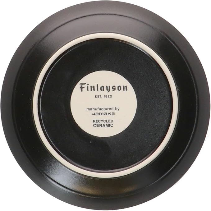 Finlayson FIN143-255 Elephanty Pattern Medium Plate Plate Diameter 5.5 inches (14 cm) Miscellaneous Goods Scandinavian Tableware Women's Present Mother's Day Black Made in Japan