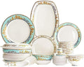Elegant Dinnerware Set Dinner Plates Bowls Set Dinnerware Sets Porcelain Bone China Dish Sets Bowls/Dessert Plates/Dinner Plates/Pot/Saucers Prime Service For 1056 Pcs