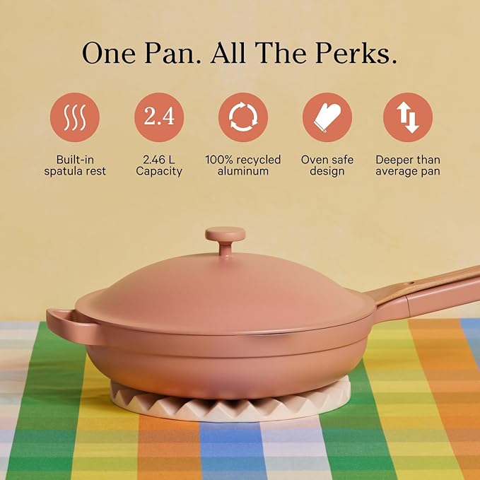Our Place Always Pan Duo - Stndard &amp Mini Always Pan 2.0 Bundle | Multi-Functional Cookware Set Replaces 20 Pieces | Spice