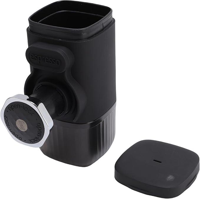Small Travel Coffee Maker Easy to Use Portable Coffee Maker Compact and Versatile Manually Operated Machine for Home and Office (Black)