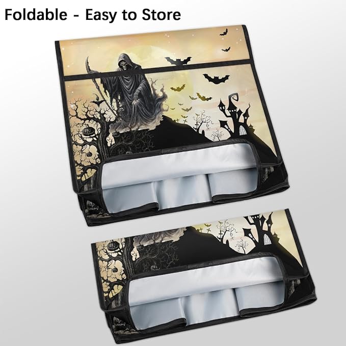 cfpolar Kitchen Aid Mixer Cover Compatible with 6-8 Quarts Halloween Grim Reaper Bat Stand Mixer Cover Kitchen Aid Mixers Accessories Appliance Organizer Bag Dust Covers with Zipper Pocket