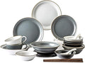 GaRcan Dinner Plate Luxurious Dinner Set for Party or Wgifts 32 Pieces -Ceramic Dinnerware Set Classic Dinnerware Set Service for 6 Include Plates/Salad Plates/Bowls Set Modern Dinnerware Set