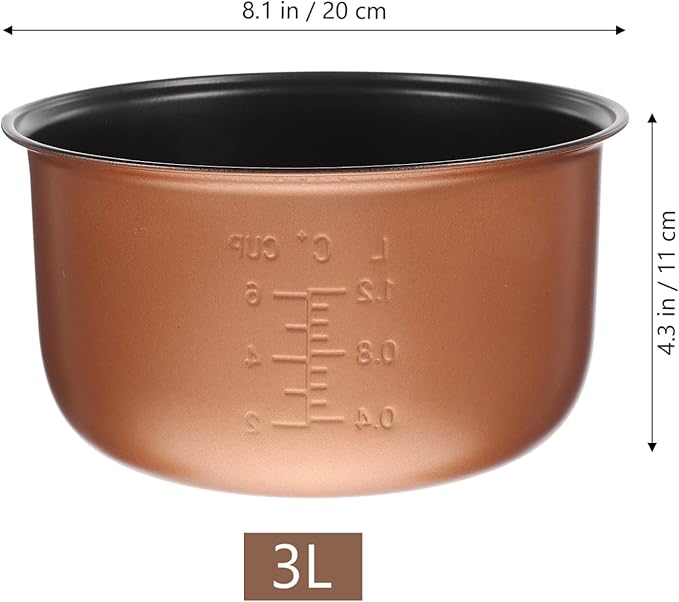 Rice Cooker Inside Pot Rice Cooker Inner Pot Non- Stick Liner Cooking Container Insert Maker Accessories for Maker Cooker