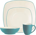 Noritake Colorwave Turquoise 4-Piece Place Setting Square Shape