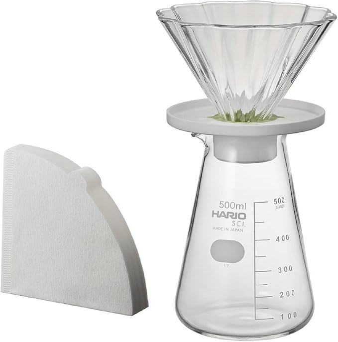 HARIO CDB-3012-W Tea Dripper Bouquet Server Set 1-4 Cups White