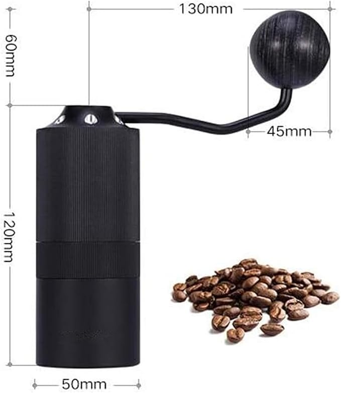 Portable Manual Coffee Maker &amp Hand Grinder - Perfect for Camping Travel and Office Use Black(Black)