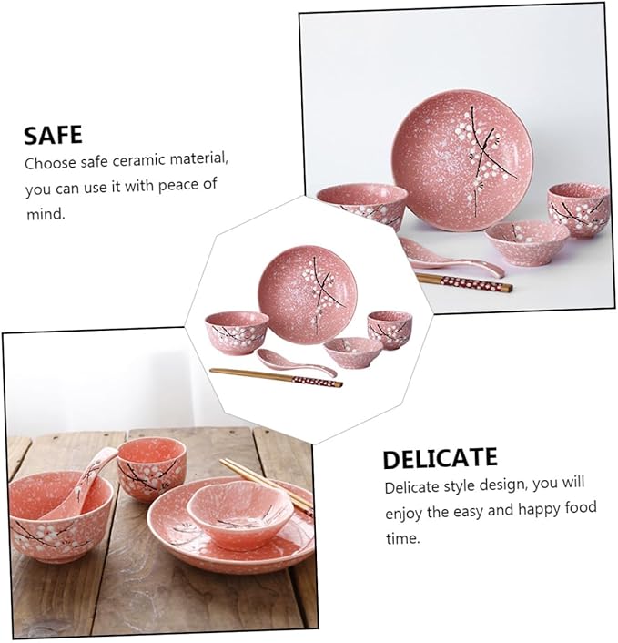 GLEAVI 12-Piece Japanese Ceramic Dinnerware Set Elegant Cutlery Kit Sturdy Porcelain Tableware for Home Use for Dining and Entertaining