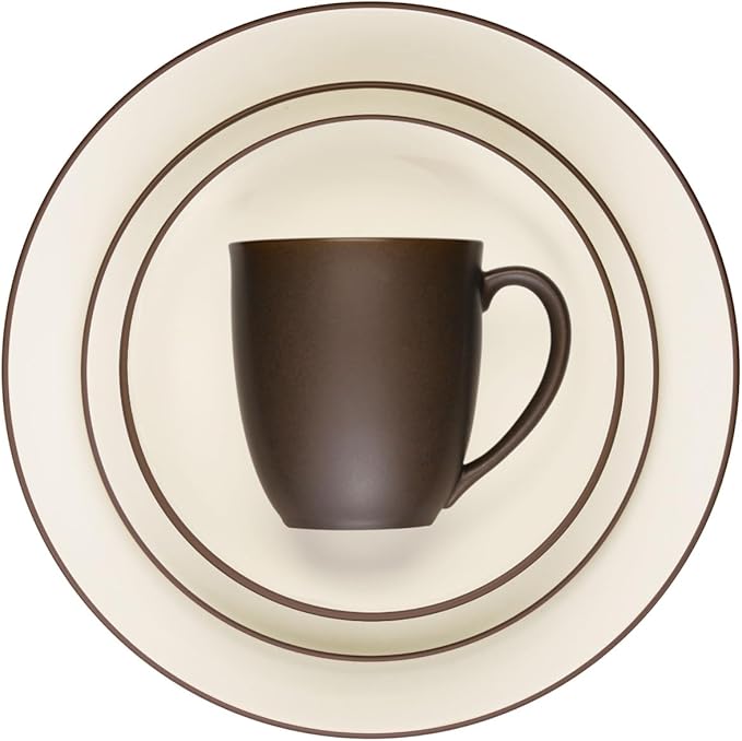 Noritake Colorwave Chocolate 4-Piece Coupe Place Setting Service for 1