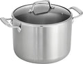 Tramontina Tri-Ply Clad Stainless Steel 8-Quart Stock Pot with Glass Lid Induction-Ready Pasta Pot Dishwasher-Safe NSF-Certified