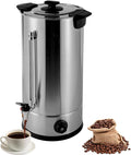Commercial Coffee Maker Premium Coffee Machine Large Stainless Steel Catering Hot Water Boiler Tea Urn Double Wall Coffee Percolator for Events Offices Parties Catering Gathering