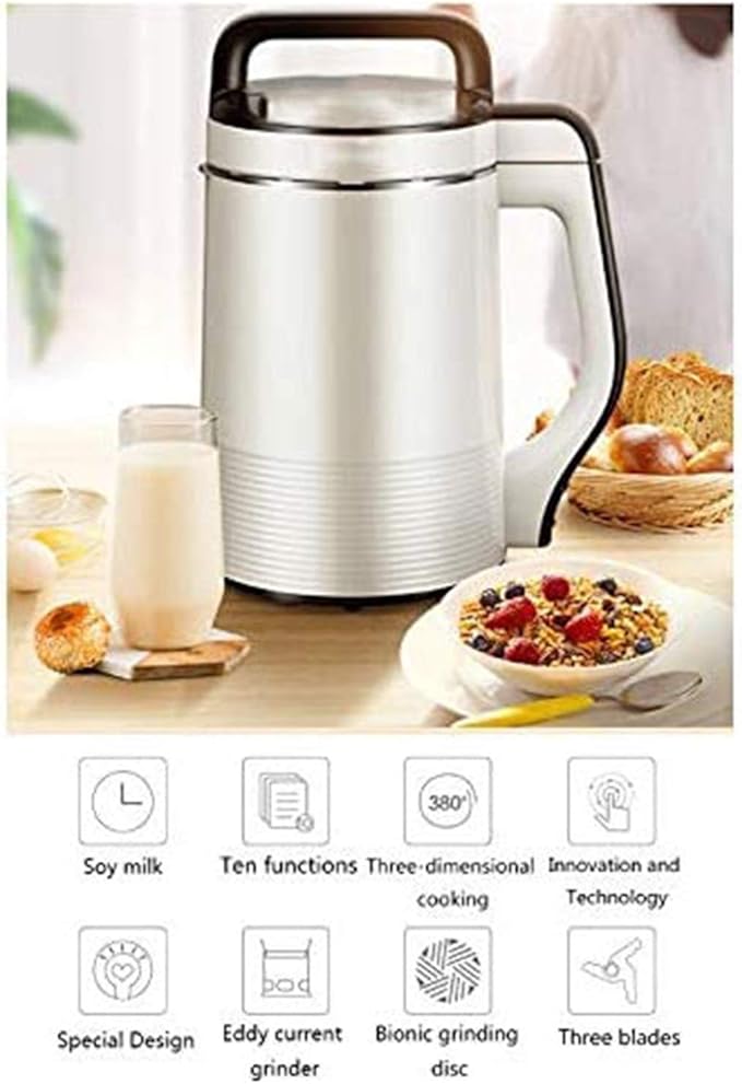 Automatic Soup Maker - Hot or Cold Soup Maker Plus Soy Milk Rice Porridge More - Cool Touch Durable Stainless Steel