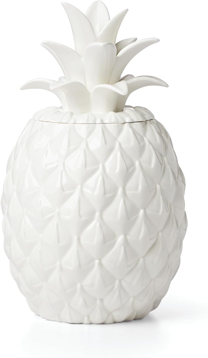 Lenox 893874 Wicker Creek Pineapple Cookie JarWhite 3.75