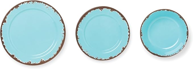Fox Run Melamine Dinnerware Set Multicolor 12 Piece