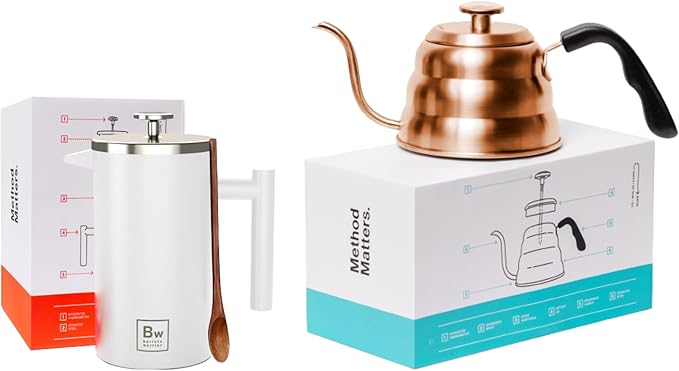 Barista Warrior French Press Coffee Maker &amp Gooseneck Kettle