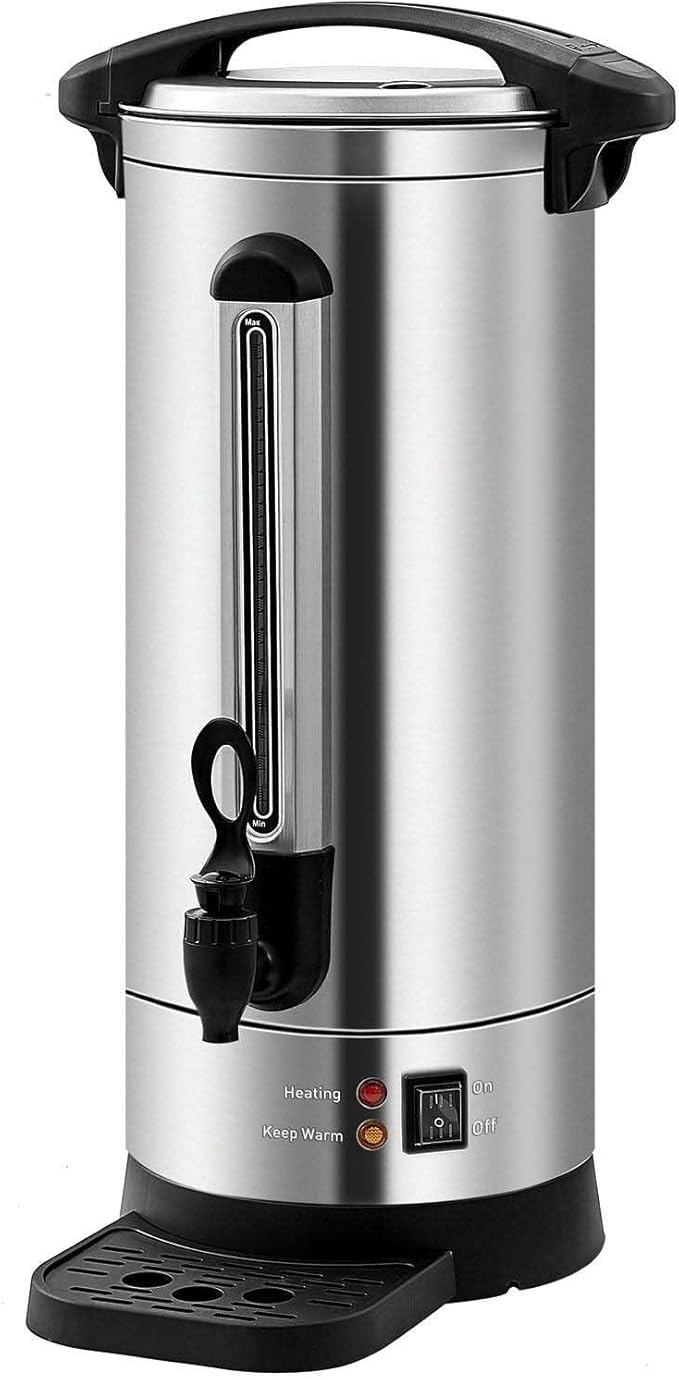 Coffee Urn 110 Cup Stainless Steel Coffee Dispenser Fast Brew Commercial Coffee Maker for Large Groups Keep Warm Function