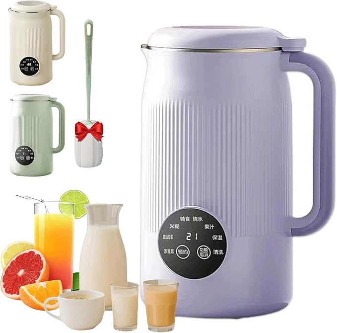 The 8-In-1 Multifunction Nut Milk &amp Juice Maker 2026 Upgraded Nutmilk Maker Blender Automatic Soybean Juice Machines with Timer Self-Cleaning and Keep-Warm Suitable for Home Kitchen (A1)