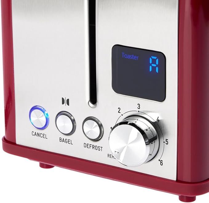 Curtis Stone Digital 2-Slice Toaster with Sandwich Cage (Renewed)