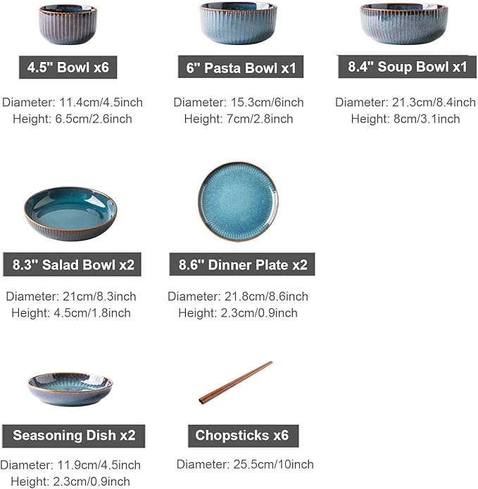 Nordic Style Starry Sky Series Dinnerware Sets Plate and Bowl Sets Kitchen Creativity Ceramic Dish Set Service for 6/8 Person Dinner Plates Salad/Pasta Bowl Microwave Dishwa