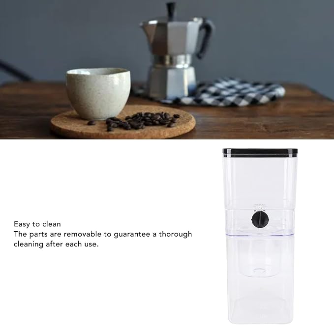 TOPINCN 400ml Cold Brew Coffee Maker Portable Ice Drip Cold Brew Coffee Pot with Fast and Slow Brewing Options Detachable Components for Healthier Coffee Making
