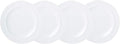 Denby White Porcelain Small Plates Set of 4-19cm Dishwasher Microwave Safe Crockery - Chip &amp Crack Resistant Glazed Appetiser Side Plates